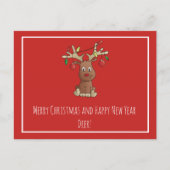 Rudolph de rode neusrender briefkaart (Voorkant)