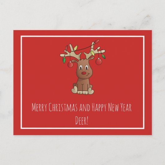 Rudolph de rode neusrender briefkaart (Voorkant)