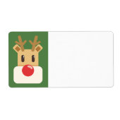 Rudolph de rode neusrender etiket (Voorkant)