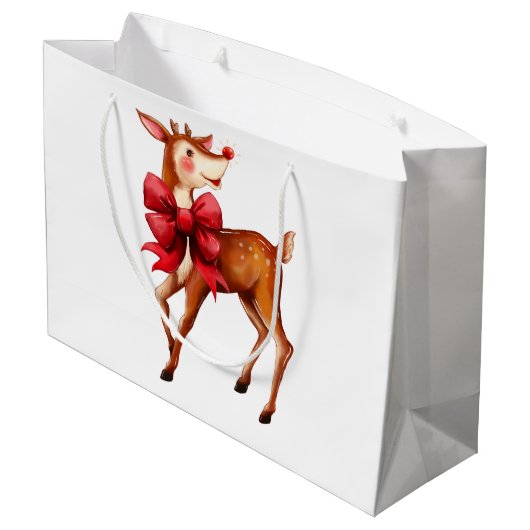 Rudolph de rode neusrender groot cadeauzakje (Achterkant Gekanteld)