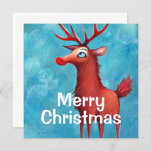 Rudolph de rode neusrender kaart (Voorkant / Achterkant)