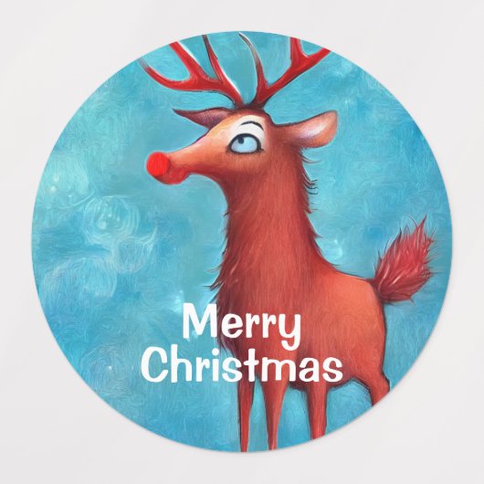 Rudolph de rode neusrender labels (Design 2)