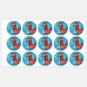 Rudolph de rode neusrender labels (Vel)