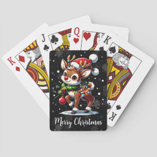 Rudolph de Roodneus Kerstman Pokerkaarten