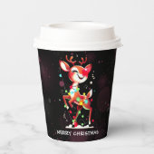 Rudolph de Roodneus Rendier Kerst Papieren Bekers (Achterkant)