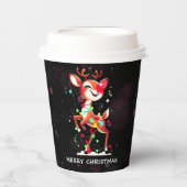 Rudolph de Roodneus Rendier Kerst Papieren Bekers (Voorkant)
