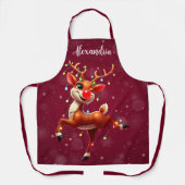Rudolph de Roodneus Rendier Kerst Schort (Voorkant)