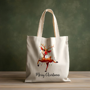 Rudolph de Roodneus Rendier Kerst Tote Bag