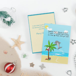 Rudolph de roodneusde dolfijn feestdagenkaart