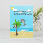 Rudolph de roodneusde dolfijn feestdagenkaart (Staand voorkant)