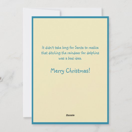 Rudolph de roodneusde dolfijn feestdagenkaart (Achterkant)