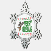 Rudolph Deer Merry Kerstmis Ugly Sweater Ornament (Rechts)
