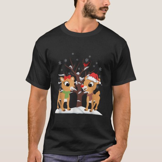 Rudolph en Clarice rendieren T-shirt (Voorkant)