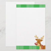 Rudolph en groene ruit briefpapier (Voorkant / Achterkant)