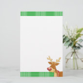 Rudolph en groene ruit briefpapier (Staand voorkant)
