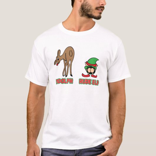Rudolph en Rude Elf T-shirt (Voorkant)