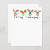 Rudolph Face Mask Reindeer Kerstbrief (Voorkant / Achterkant)