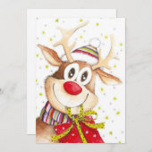 Rudolph Feestdagenkaart (Voorkant / Achterkant)