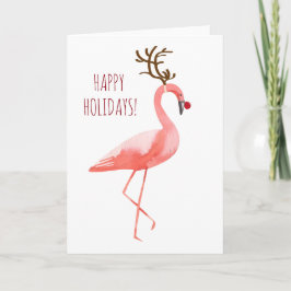 Rudolph flamingo grappige feestdagen kaart