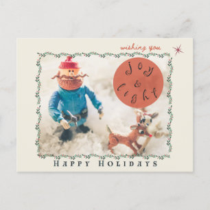 Rudolph & Friends Holiday briefkaart (aanpasbaar)