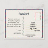 Rudolph & Friends Holiday briefkaart (aanpasbaar) (Achterkant)