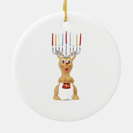 Rudolph Hannukkah Keramisch Ornament (Achterkant)