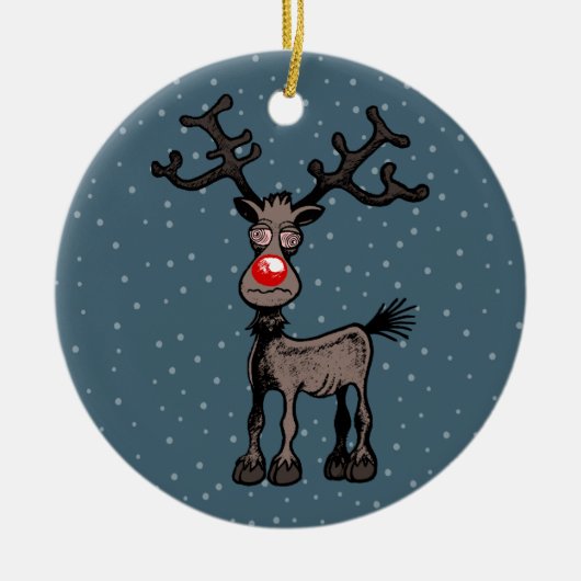 Rudolph het Rendier Keramisch Ornament (Voorkant)