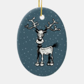 Rudolph het rendier keramisch ornament (Achterkant)