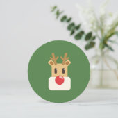 Rudolph het rendier met de rode neus kaart (Staand voorkant)