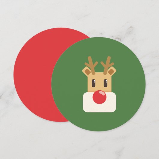 Rudolph het rendier met de rode neus kaart (Voorkant / Achterkant)
