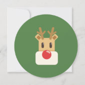 Rudolph het rendier met de rode neus kaart (Voorkant)