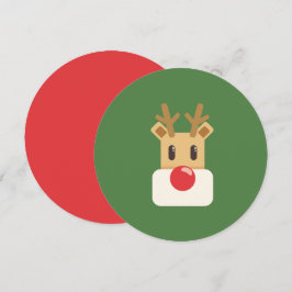 Rudolph het rendier met de rode neus kaart