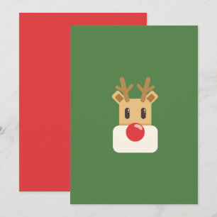Rudolph het rendier met de rode neus kaart