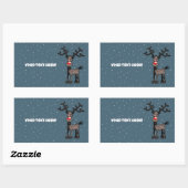 Rudolph het rendier rechthoekige sticker (Vel)