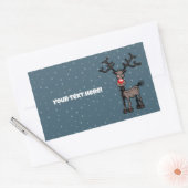 Rudolph het rendier rechthoekige sticker (Envelop)
