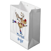 Rudolph Het Rendier Roller Skaten Medium Cadeauzakje (Voorkant Gekanteld)