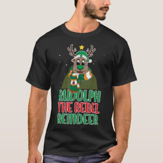 Rudolph, het rendier van de rebellen t-shirt