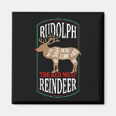 Rudolph Het Rode Vlees Rendier Magneet (Voorkant)
