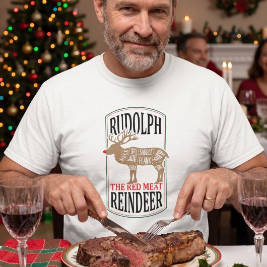 Rudolph Het Rode Vlees Rendier T-shirt