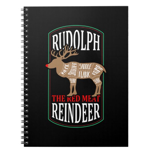 Rudolph Het Rood Vlees Rendier Notitieboek (Voorkant)