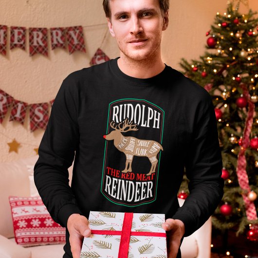 Rudolph Het Rood Vlees Rendier T-shirt