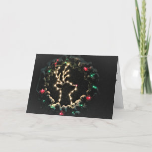 Rudolph in Kerstmis met kerstkaart Feestdagen Kaart