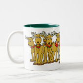 Rudolph is een geit, stijl 3 tweekleurige koffiemok (Links)