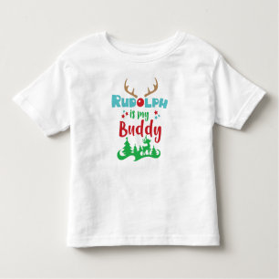 Rudolph is mijn Buddy, rendierster, Antlers, Kerst Kinder Shirts