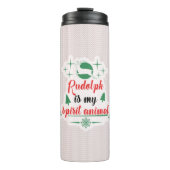 rudolph is mijn geestesdier dat lelijk is bedrukt thermosbeker (Voorkant)