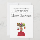 Rudolph Kerst Geschenken Rendieren Feestdagenkaart (Achterkant)