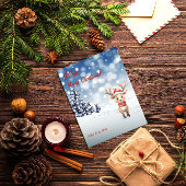 Rudolph-kerstboomsneeuw Feestdagenkaart