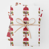 Rudolph kerstcadeaus rendieren inpakpapier vel (In situ)