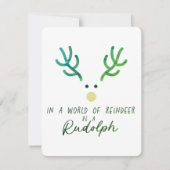 Rudolph-kerstkaart Feestdagenkaart (Voorkant)