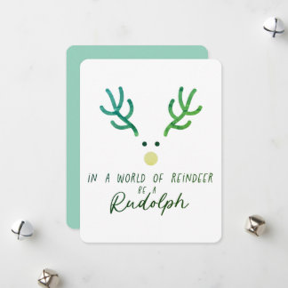 Rudolph-kerstkaart Feestdagenkaart